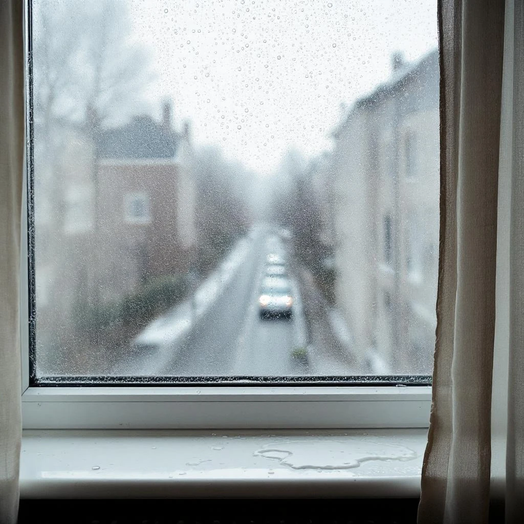 Condensatie op raam - vochtigheid die schimmelvorming bevordert